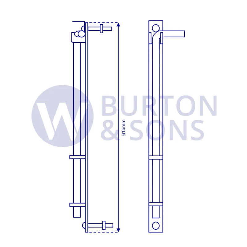 Drop Bolt For Metal Gates | IAE - Image 2