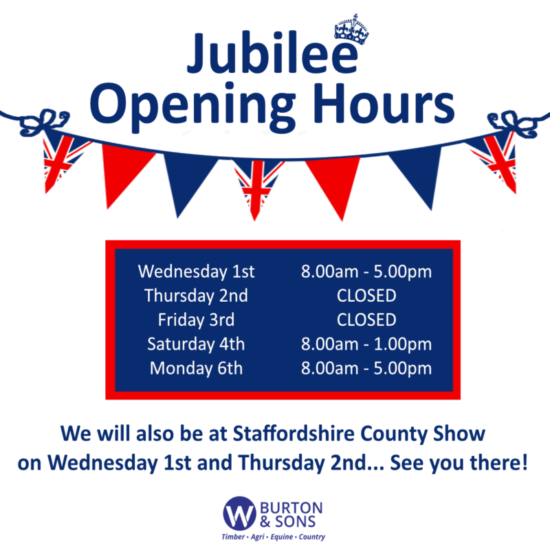 Jubilee Opening Hours - W Burton and Sons