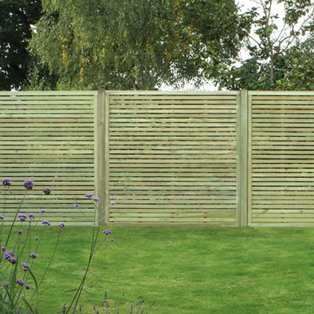 Slatted 180cm x 180cm (6ft x 6ft) Fence Panel